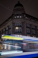 Vorbeifahrende Straßenbahn