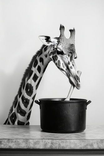 Giraffe in de keuken