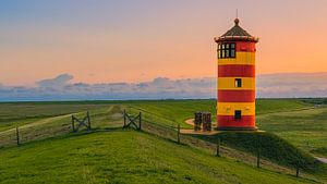 Panoramafoto des Pilsumer Leuchtturms von Henk Meijer Photography