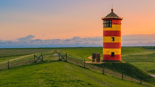 Panorama foto van de vuurtoren van Pilsum