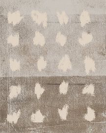 Motif de formes abstraites dans les tons beige, marron et blanc cassé. sur Dina Dankers