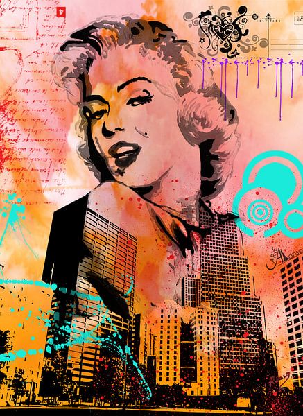 Marilyn Monroe sur les toits par Carolina Alonso