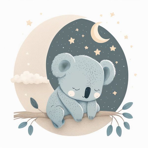 Koala sur une branche par Bert Nijholt