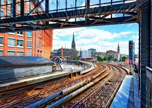 Elevated railway station Baumwall