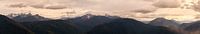 Panorama van bergtoppen Manning Provincial Park