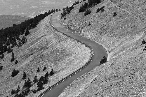 Mountain road to Mont Ventoux (SW)