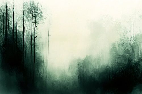 Mysterieus groen boslandschap