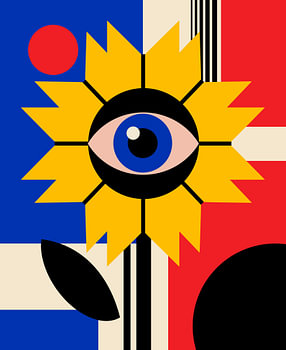 Allsehende Sonnenblume – Bauhaus-Augenblume