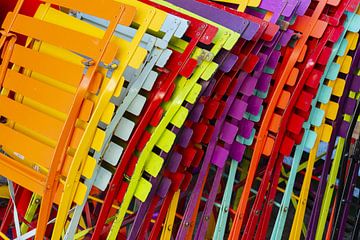 colourful folding chairs by Walter G. Allgöwer