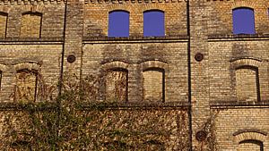 Ruine des Speichers des Mühlenkomplexes Böllberg in Halle in Deutschland