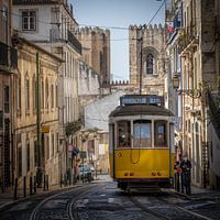 Tramway 28 in Alfama - Lisbon