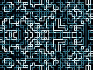 Blauwwitte Pixels