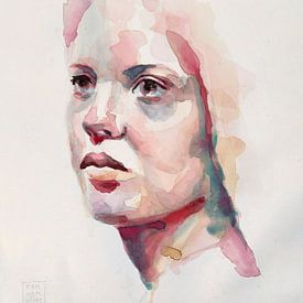 Portrait contemporain coloré sur Ron van Vliet