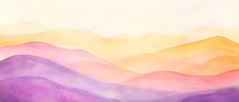 Soft colours in a mountain landscape by Poster Art Shop