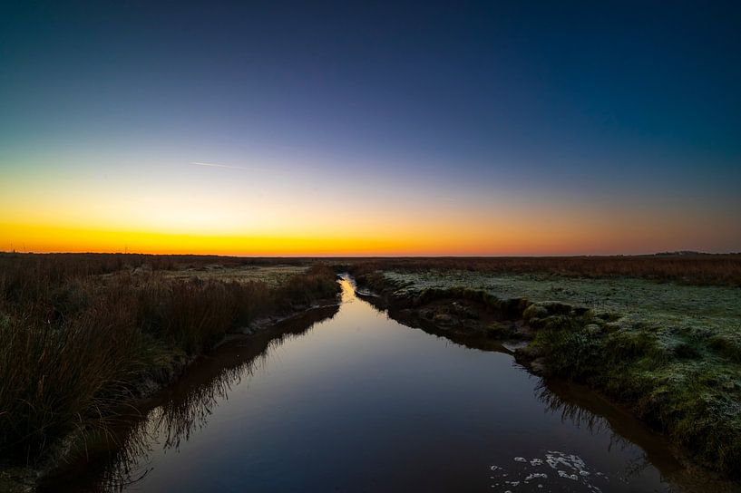 Schiermonnikoog vroege winterochtend zonsopgang op de kwelder van Sjoerd van der Wal Fotografie