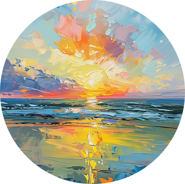 Schilderachtige Reflectie van de Avondzon