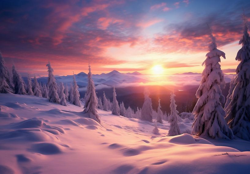 Romantic winter landscape by fernlichtsicht