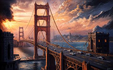 Golden Gate Bridge van Petra Dreiling-Schewe