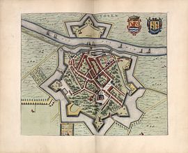 Tholen, City Map Joan Blaeu 1652 by Atelier Liesjes