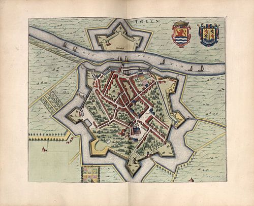 Tholen, Stadsplattegrond Joan Blaeu 1652