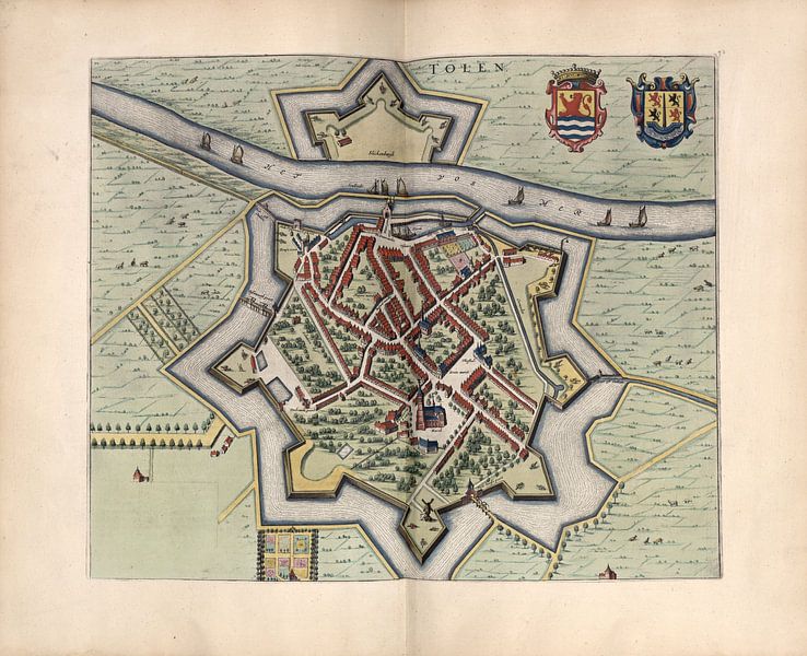 Tholen, Stadtplan Joan Blaeu 1652 von Atelier Liesjes