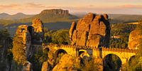 Sunrise at the Bastei Bridge, Elbe Sandstone Mountains