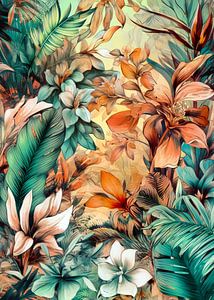 Blumen Pflanzen tropische Kunst