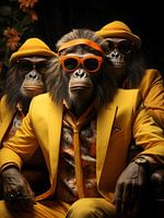 Three imposing gorilla's