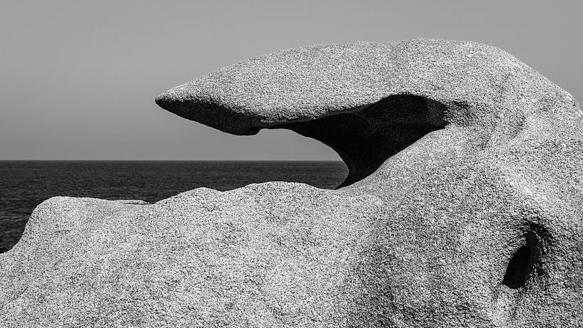 Côtes-d&#039;Armor rock formation in Black and White, Brittany, France by Henk Meijer Photography