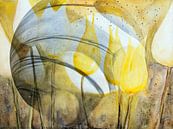 Gele tulpen - abstract van Christine Nöhmeier thumbnail