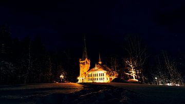 Kerk van Jokkmokk in de sneeuw van PHOTORIK