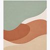 Earth Tone Abstract Wall Art for Scandinavian Interior by Dodik Hariyono