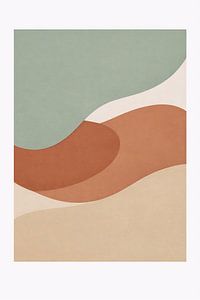 Earth Tone Abstract Wall Art for Scandinavian Interior