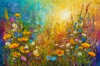 Ein Meer von bunten Blumen