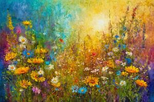 Ein Meer von bunten Blumen