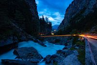 Kander waterfall at night