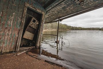 Half sunken boathouse near Chernobyl by Andreas Jansen