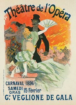 Jules Chéret - Bals De L'opéra En 1899 (1899) van Peter Balan