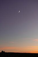 Crescent Moon at Sunset
