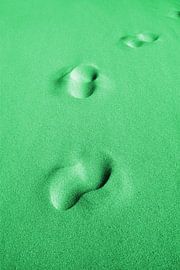 Shoe prints in the sand on Langeoog by Karl-Heinz Petersitzke