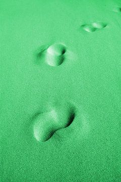 Shoe prints in the sand on Langeoog by Karl-Heinz Petersitzke
