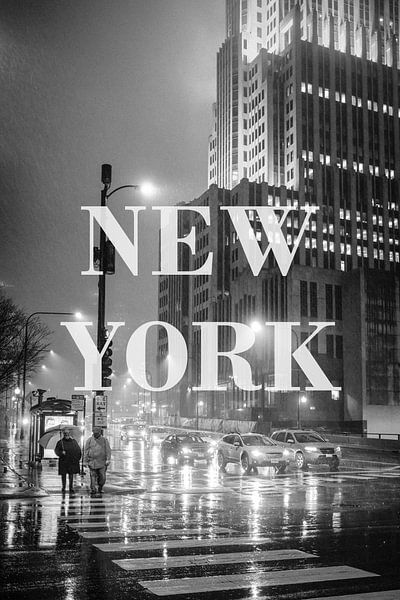 Steden in de regen: New York III van Christian Müringer