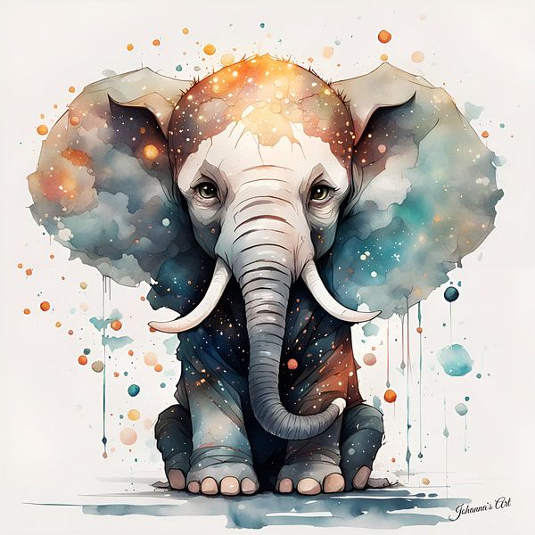 Chibi-Elefant 3 von Johannas Art Creations