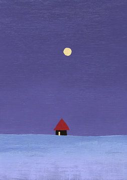Maison minimaliste au clair de lune sur Niklas Maximilian