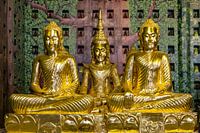 Gilded Temple Figures In The Buddhist Temple Prey Nob