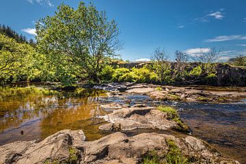 De kleine rivier Endrick bij de Loop of Fintry van Christian Müringer