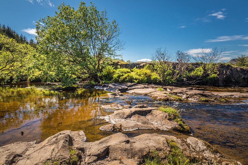 De kleine rivier Endrick bij de Loop of Fintry van Christian Müringer