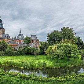 Panorama Zutphen met blik op de Walburgtoren van Jeroen Sloot