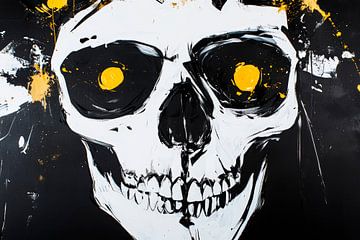 Kreatives Totenschädel-Artwerk mit Farben von Poster Art Shop