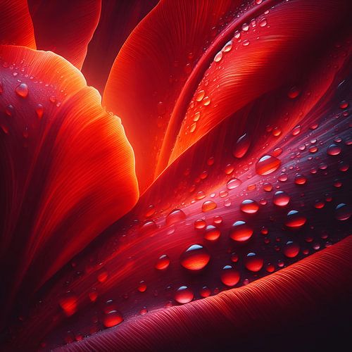 Tulip abstract drops